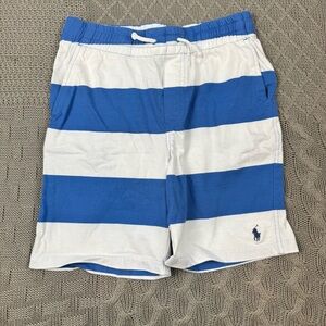 Polo Ralph Lauren Blue and White color Block Striped Shorts 10/12